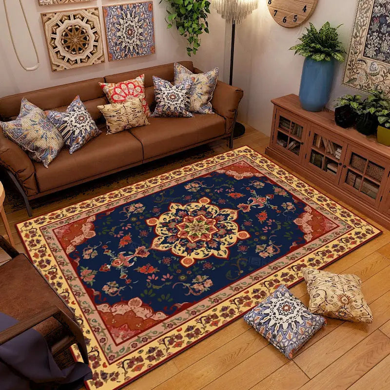 Ethnic Retro Living Room Carpet High Quality Bedroom Decor Rugs Lounge Rug Home Decoration Floor Mat Hotel Large Area Carpets