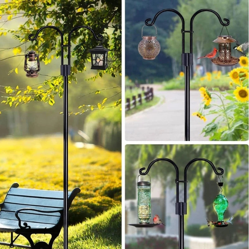 Bird Feeders Station Stake Bath Stand Poles for Terrace Outdoor Use Hanging