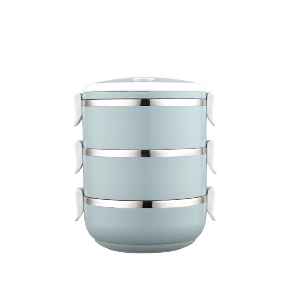 Portable Stainless Steel Thermal Lunch  Box For Kids School Microwave Box Thermal Lunch Box Salad Fruit Food Container Box