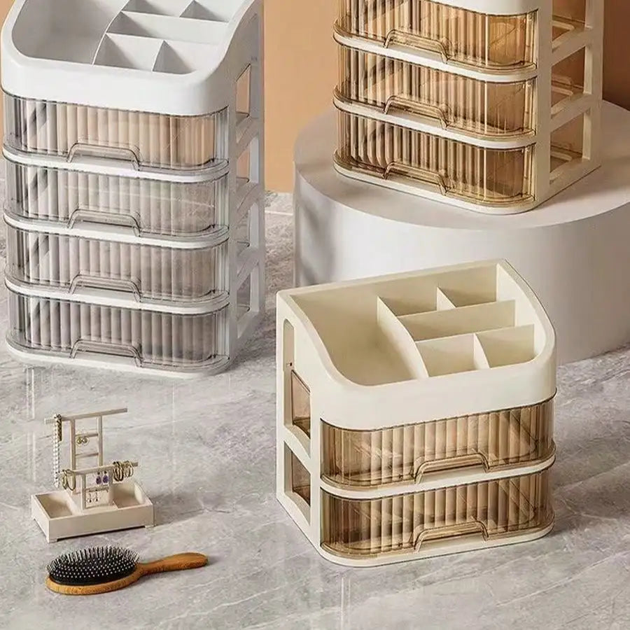 3-5 Layers Multi-Purpose Drawer Storage Cabinet, Dresser With Drawer Cosmetic Storage Box - Spacious Storage Space, Can Store Skin Care Products, Brushes, Eye Shadow, Lotion, Lipstick, Nail Polish - Very Suitable For Dresser,