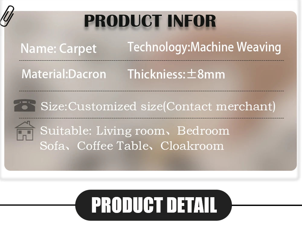 Large Carpet for Living Room Light Luxury Simplicity Bedroom Room Bedside Rug Home Decor Beige Sofa Coffee Table Floor Mat Tapis