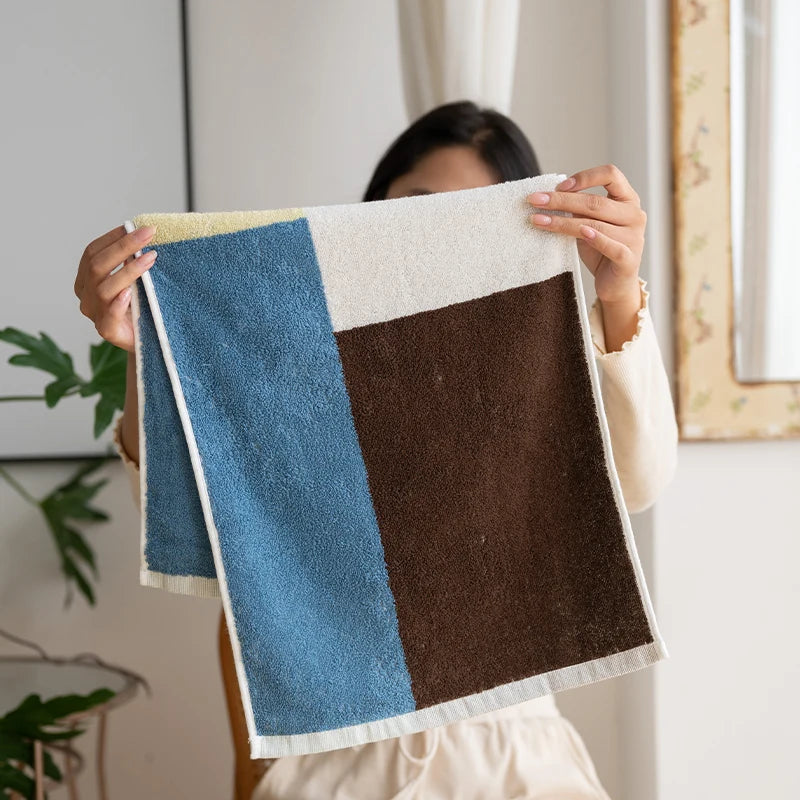 Retro Striped Cotton Towel Skin-Friendly Face Towel 70*140cm Bath Towels Soft Absorbent Face Towel Kitchen Towel