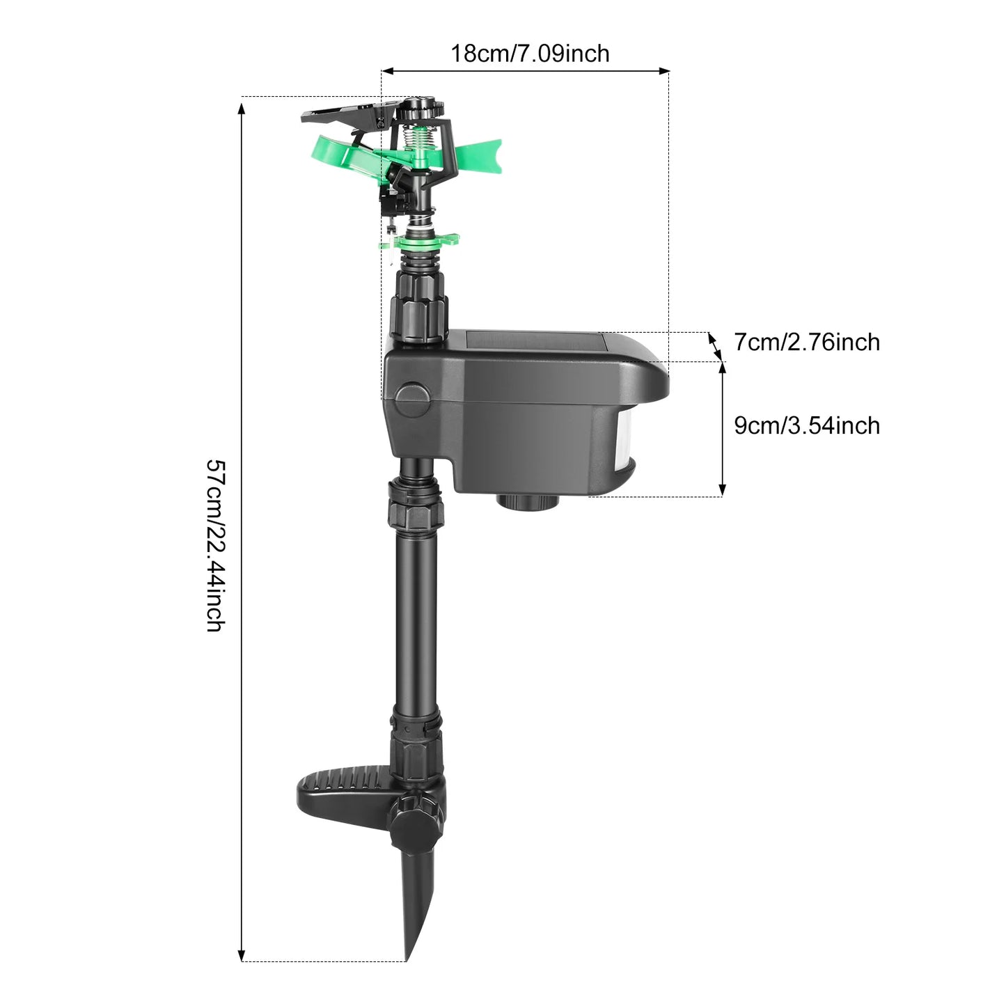 Motion Activated Sprinkler | Bird Repellent Heron Repellent Cat Repellent | Solar Power Motion Sensor 10m Range Animal Deterrent
