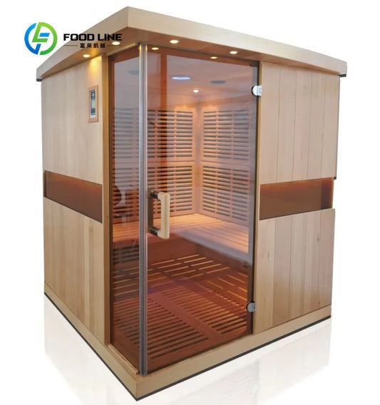 Modern  Sauna Room for Commercial and Home Use with Shop Class Solid Hemlock Wood