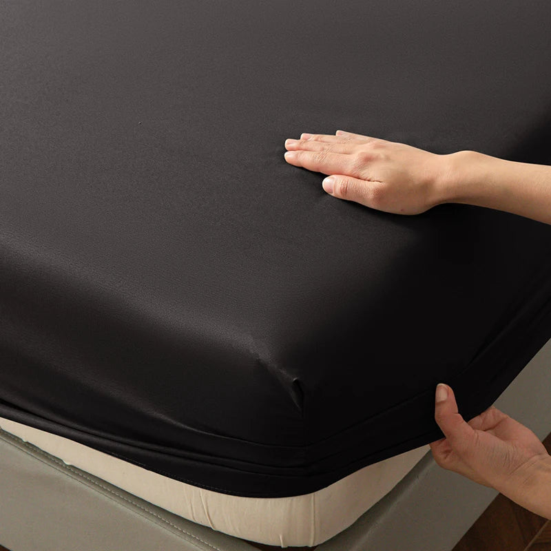 Double Bed Sheets Couple Elastic Fitted Sheet Microfiber Ultra-Soft Hotel Luxury Mattress Cover Queen Single King Size