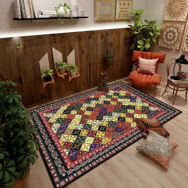 Ethnic Retro Living Room Carpet High Quality Bedroom Decor Rugs Lounge Rug Home Decoration Floor Mat Hotel Large Area Carpets