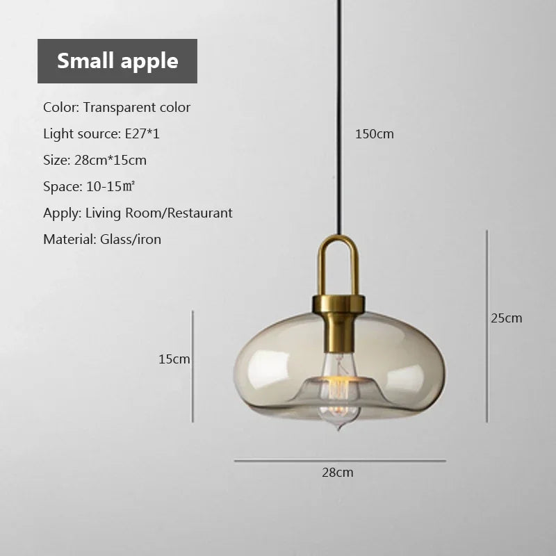 Nordic Modern Coffee Glass Pendant Light LED E27/G9 Decorative Lighting Fixtures Kitchen Dining Room Attic Hanging Pendant Light