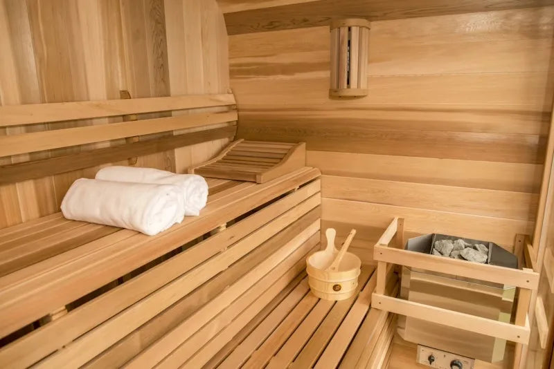 Modern  Sauna Room for Commercial and Home Use with Shop Class Solid Hemlock Wood