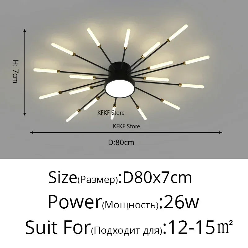 Modern LED Ceiling Lamp Luxury Household Living Dining Room Chandelier Home Decor Bedroom Pendant Light Kitchen Lustres Fixtures