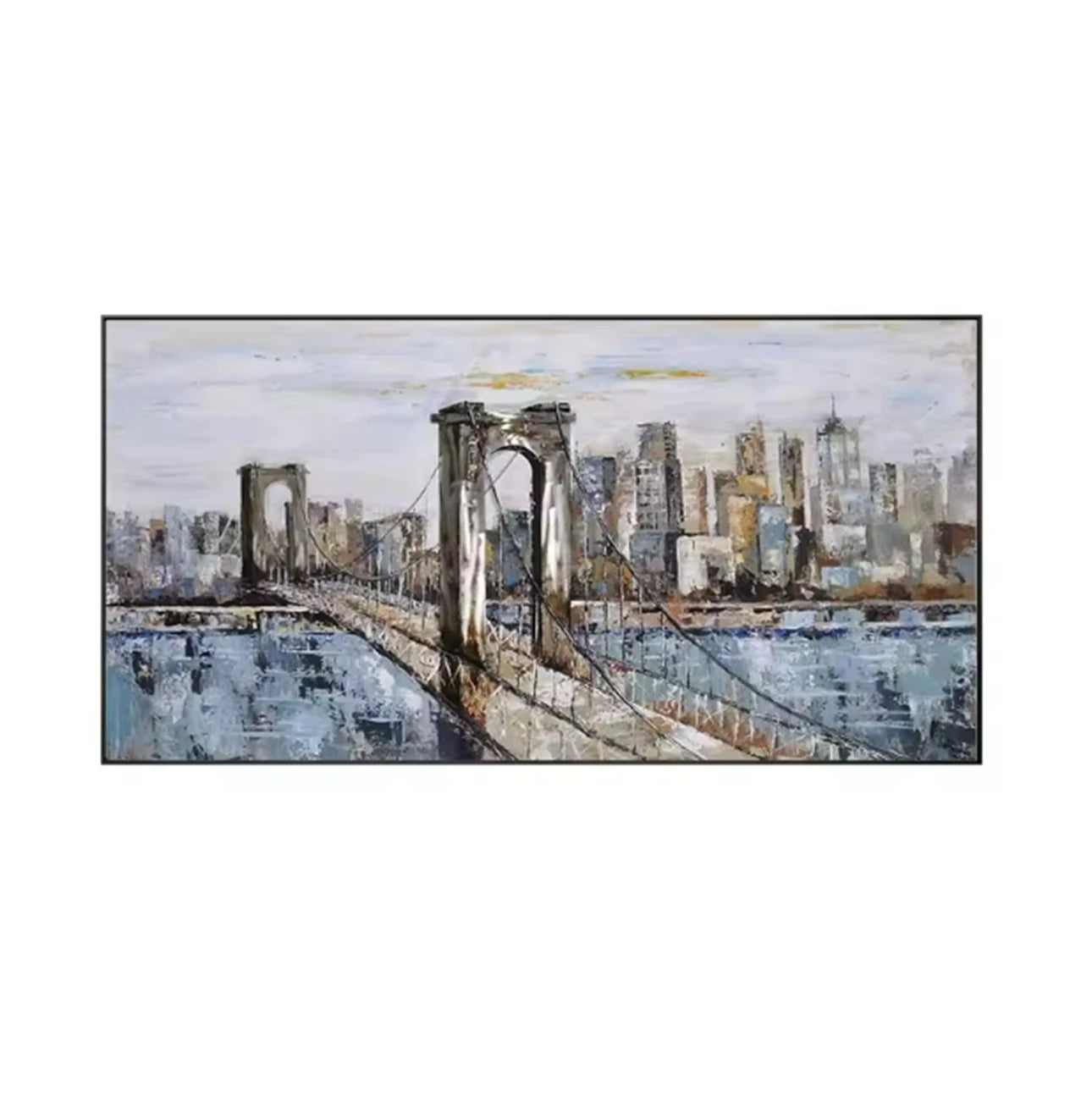 Modern Abstract Painting Thick Texture Handmade Canvas Art New York City Handpainted Home Wall Decor Oil Paintings Unframed