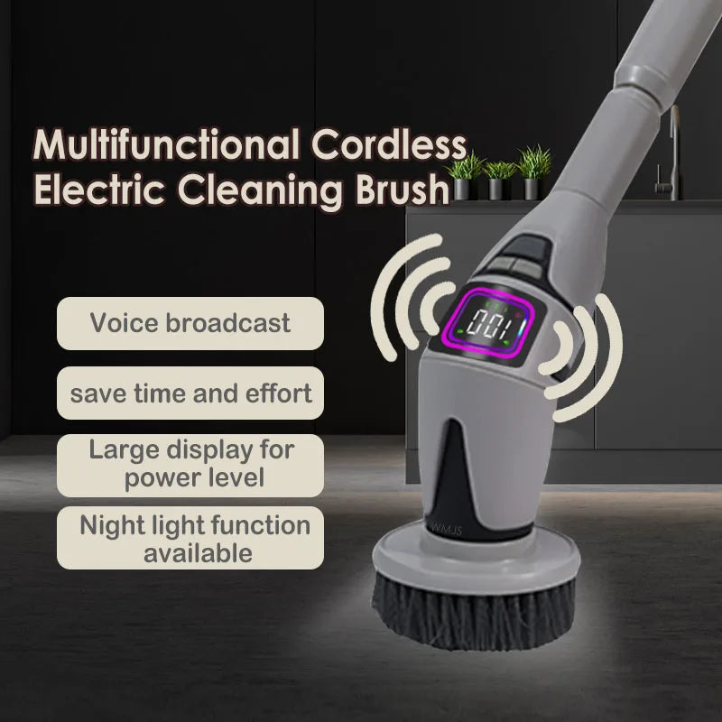 10-in-1 Multifunctional Electric Cleaning Brush Household Cleaning Brush Bathroom Cleaning Toilet Cleaning With LED Night Ligh