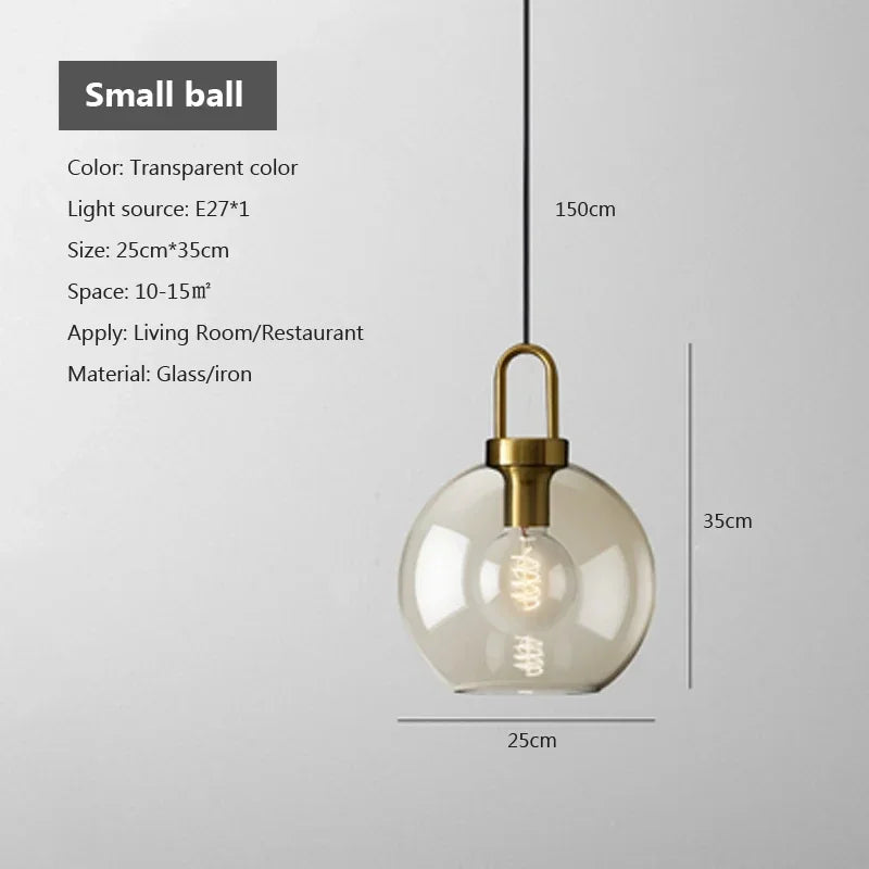 Nordic Modern Coffee Glass Pendant Light LED E27/G9 Decorative Lighting Fixtures Kitchen Dining Room Attic Hanging Pendant Light