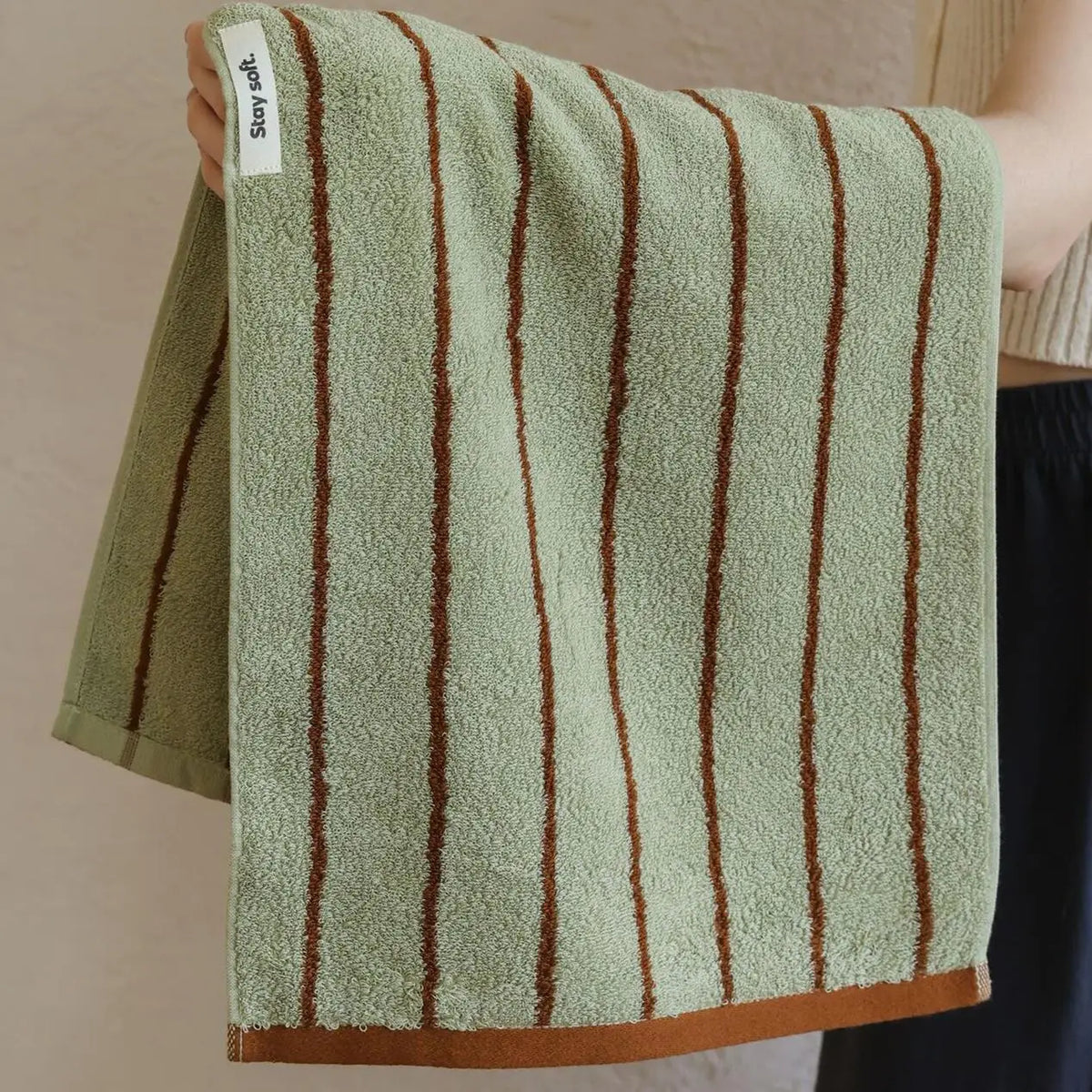 Retro Striped Cotton Towel Skin-Friendly Face Towel 70*140cm Bath Towels Soft Absorbent Face Towel Kitchen Towel