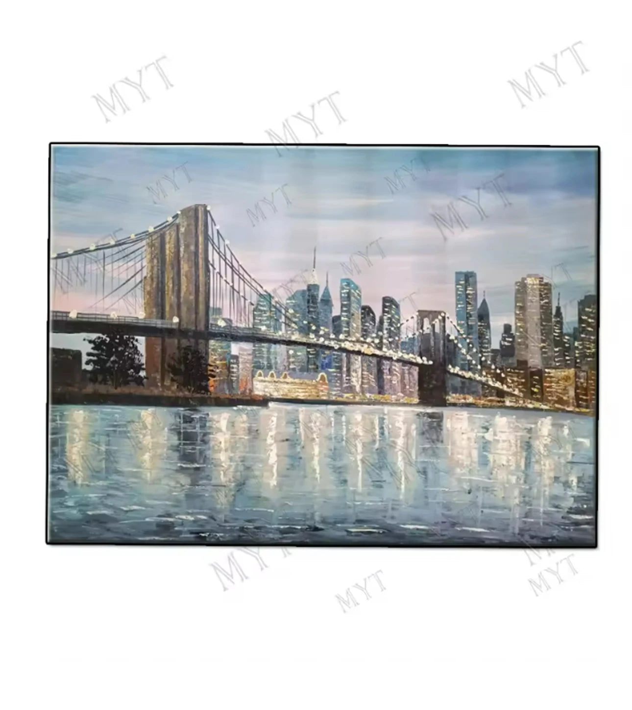 Modern Abstract Painting Thick Texture Handmade Canvas Art New York City Handpainted Home Wall Decor Oil Paintings Unframed