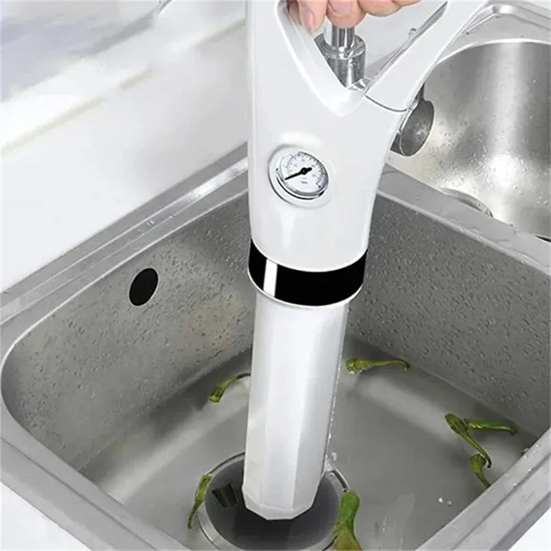 Home Toilet Unclogger Stainless Steel Body Pipe Unclogging Sewer Toilet Kitchen Quickly Unclogging Toilet Plunger Bathroom Tools