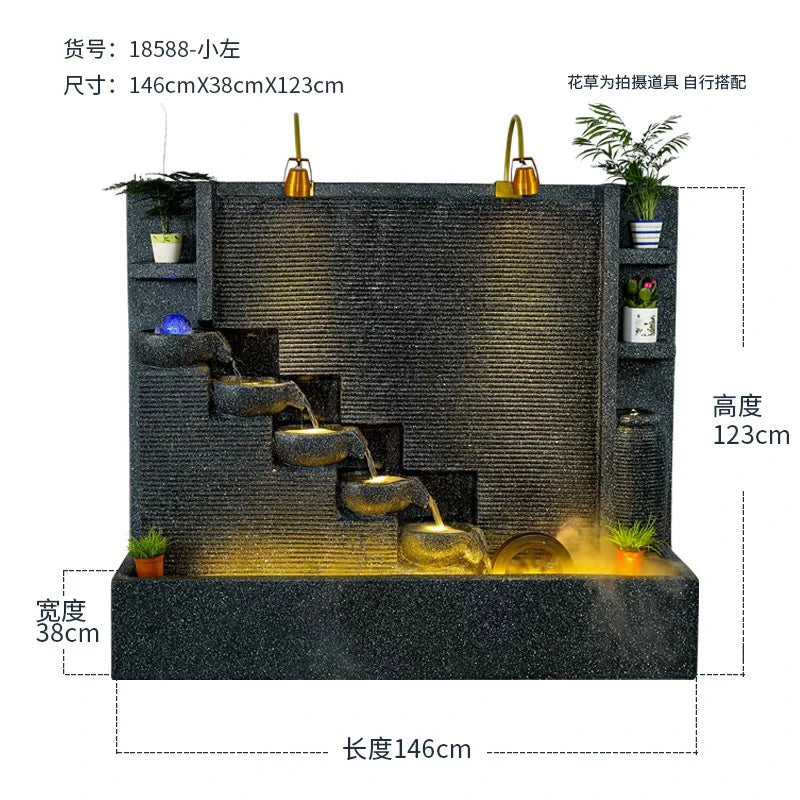 XL Outdoor Courtyard Fish Pond Fountain Terrace Turtle Pond Feng Shui Bowl European Style Wealth-Attracting Water Flow Ornament