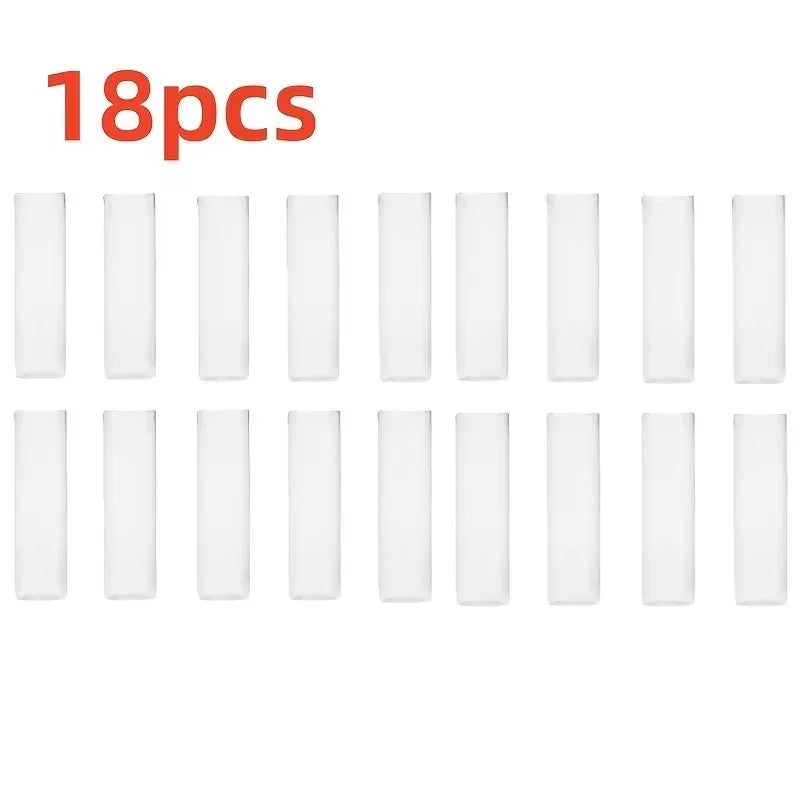 12/18pcs Transparent Cylindrical Plastic Vases Home Decor Flower-Wrapping Vases for Tabletop Decoration and Flower Cultivation