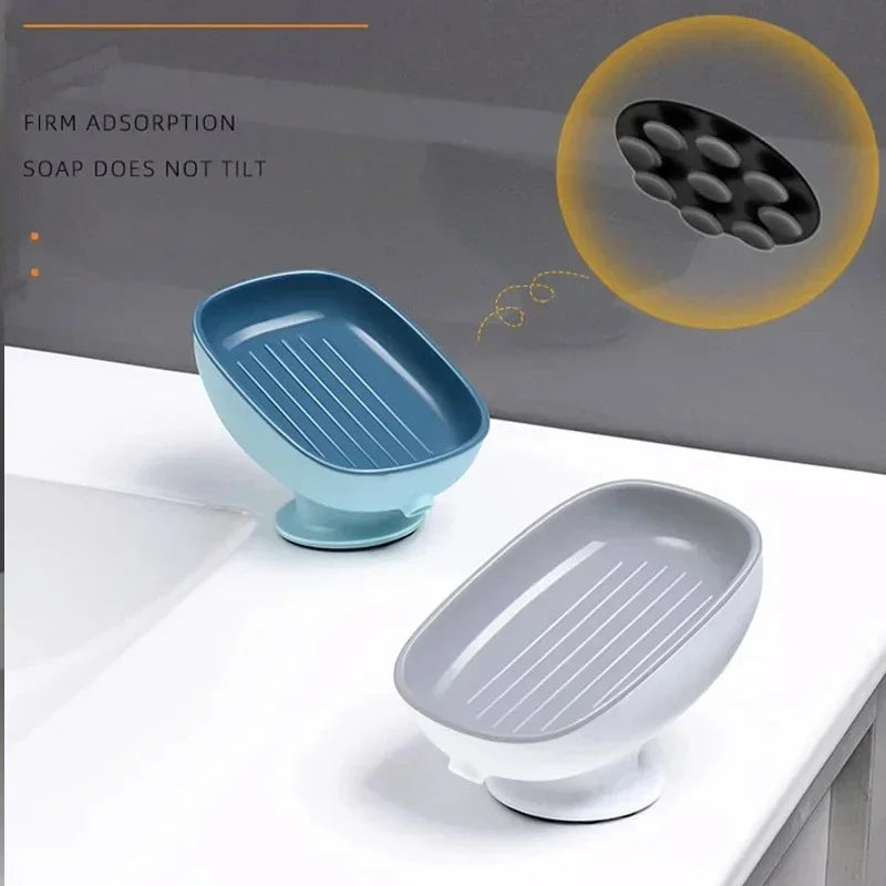 Double-Layer Soap Dish with Drain Tray, Detachable Self-Draining Soap Holder, PS Material Bathroom & Kitchen Soap Storage Box, No Water Build-Up Soap Saver