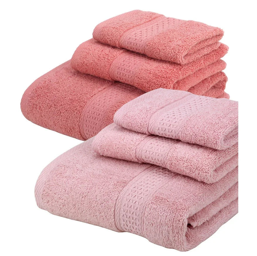 6PCS / 3PCS Luxury Lace Embroidered Cotton Towel Set Bath Towels Face Towel Hand Towel Washcloths Quick Dry Soft Terry Towels