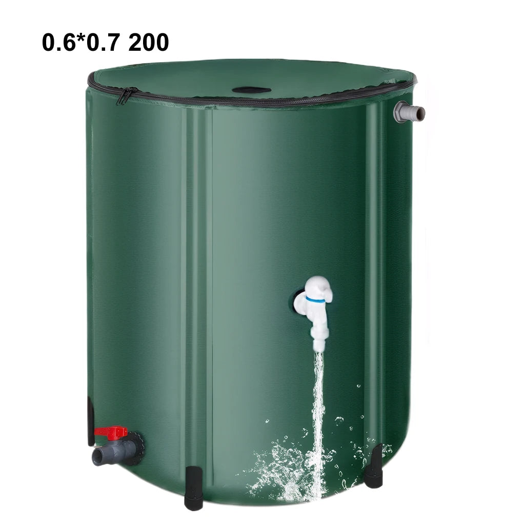 Rain Barrel Collapsible Rainwater Harvest Water Tank Garden Strong Pvc Foldable Collection Tank Container With Runoff Upgrade