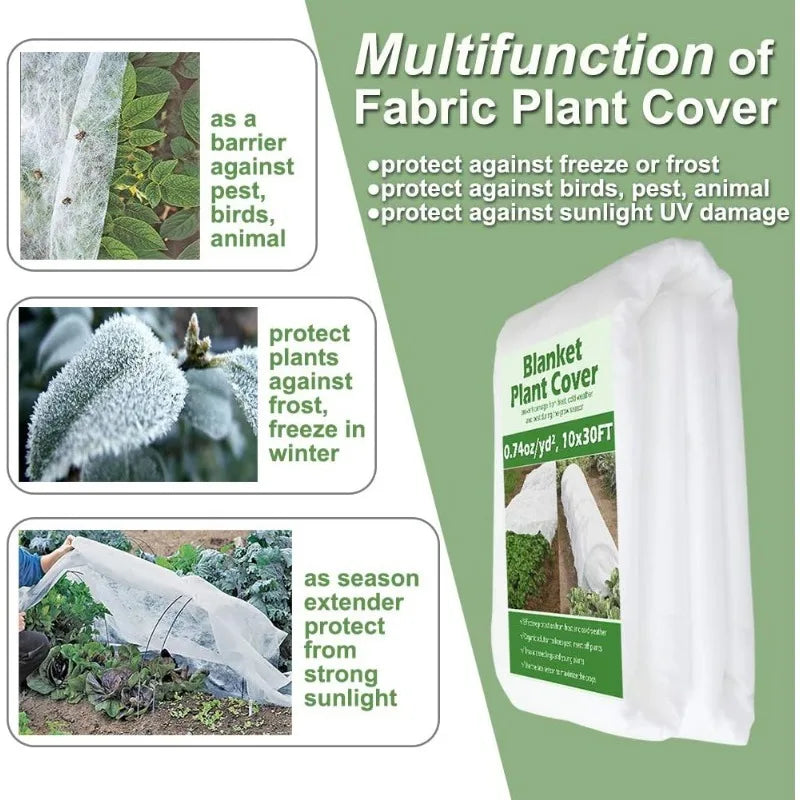 0.9oz DIY Plant Covers Freeze Protection Floating Row Blankets for Fruit Vegetables Tree Winter Cold Weather Yard Garden Tools