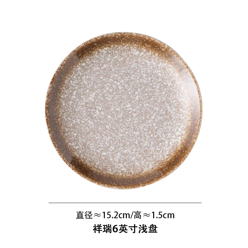 Beauty Ceramic Dinner Plate Flower Bird Japanese Pan Table Decoration Cute Bread Dessert Plates Sushi Dishes Tea Trays for Hotel