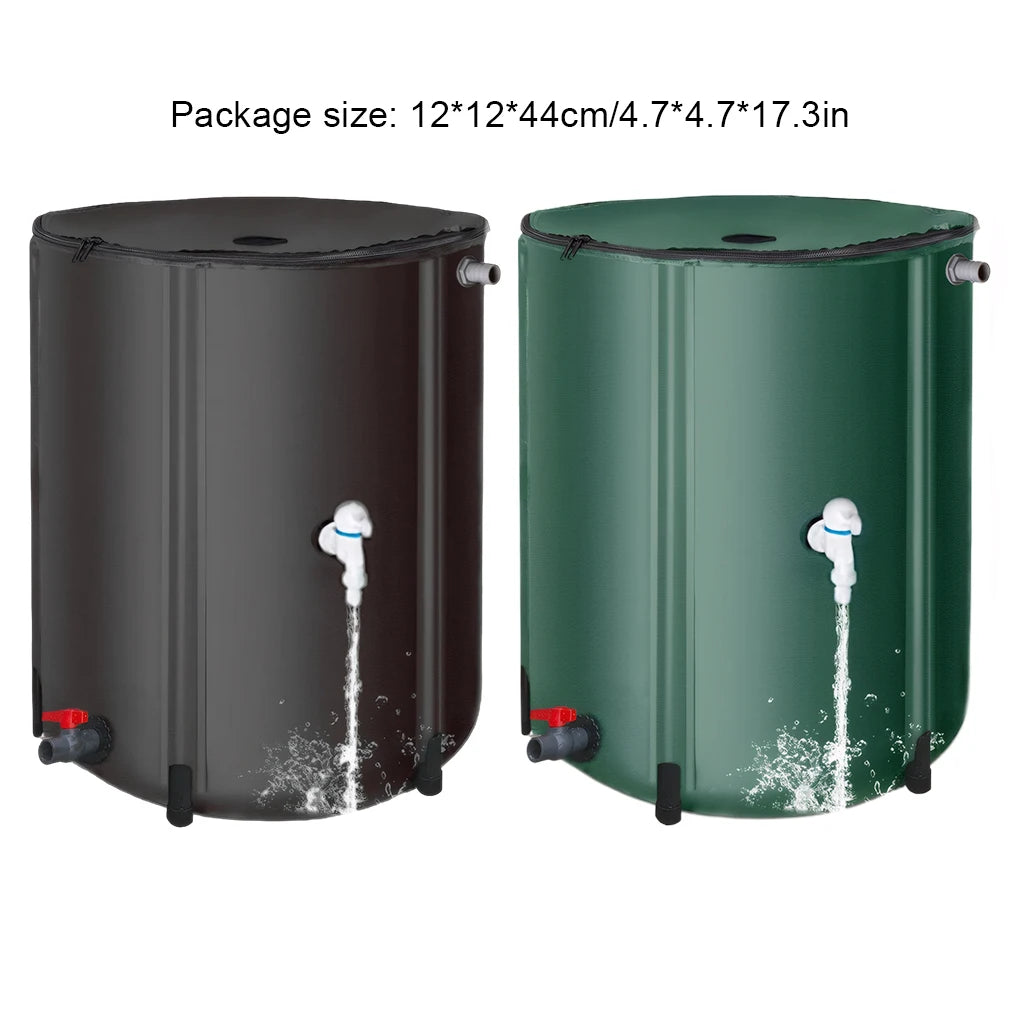 Rain Barrel Collapsible Rainwater Harvest Water Tank Garden Strong Pvc Foldable Collection Tank Container With Runoff Upgrade