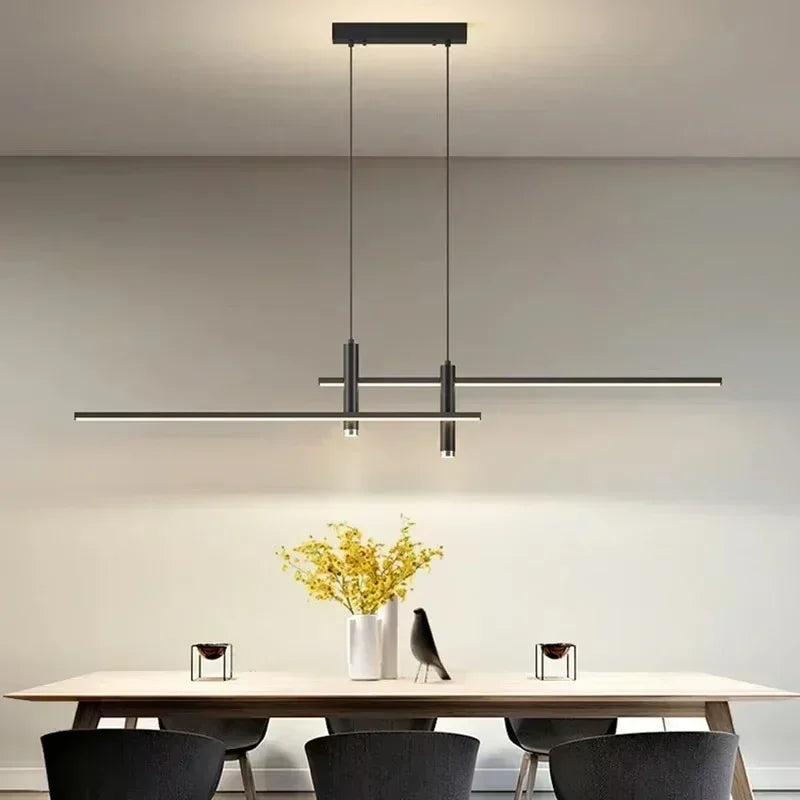 LED Pendant Light Restaurant Hanging Lamp Smart Remote Control Adjustable Color Temperature Brightness Living Room Indoor Light