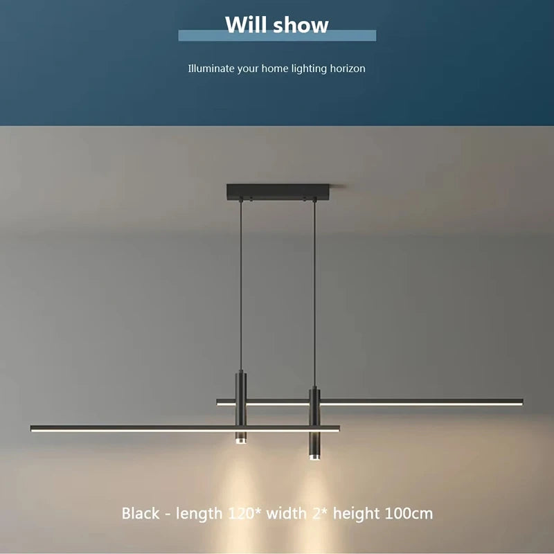 LED Pendant Light Restaurant Hanging Lamp Smart Remote Control Adjustable Color Temperature Brightness Living Room Indoor Light