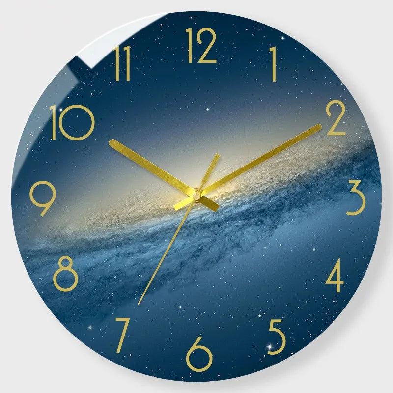Luxury Silent Wall Clock Living Room Glass Clocks Wall Home Decor Creative Modern Big Wall Watch Kitchen Clock Duvar Saati Gift