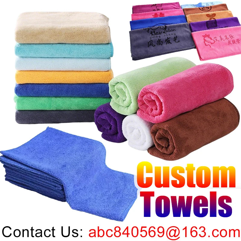 50PCS 30X30cm Custom LOGO Towel Laser Printed Pattern Text Face Towel Hand Towels Wedding Salon Events Ideal Gifts Souvenirs ZYF