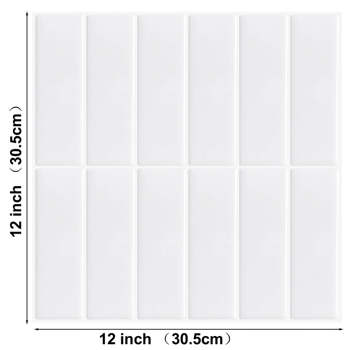 Vividtiles Big Size 12*12 Inch Self Adhesive Vinyl Wallpaper Peel and Stick Green Subway 3D Effect Tiles for Kicthen (5-Sheets)