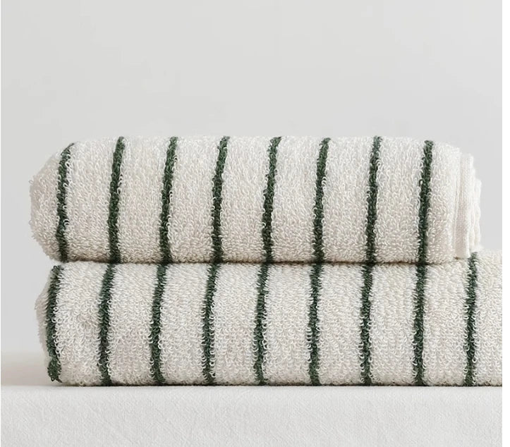 Retro Striped Cotton Towel Skin-Friendly Face Towel 70*140cm Bath Towels Soft Absorbent Face Towel Kitchen Towel