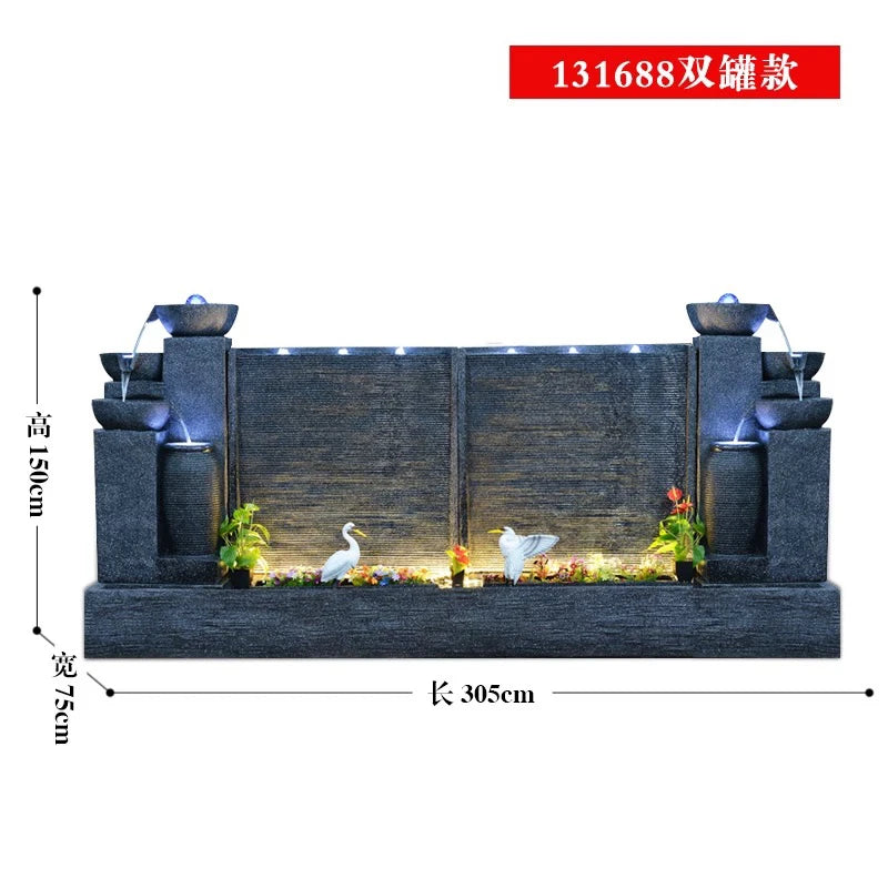 XL Outdoor Courtyard Fish Pond Fountain Terrace Turtle Pond Feng Shui Bowl European Style Wealth-Attracting Water Flow Ornament
