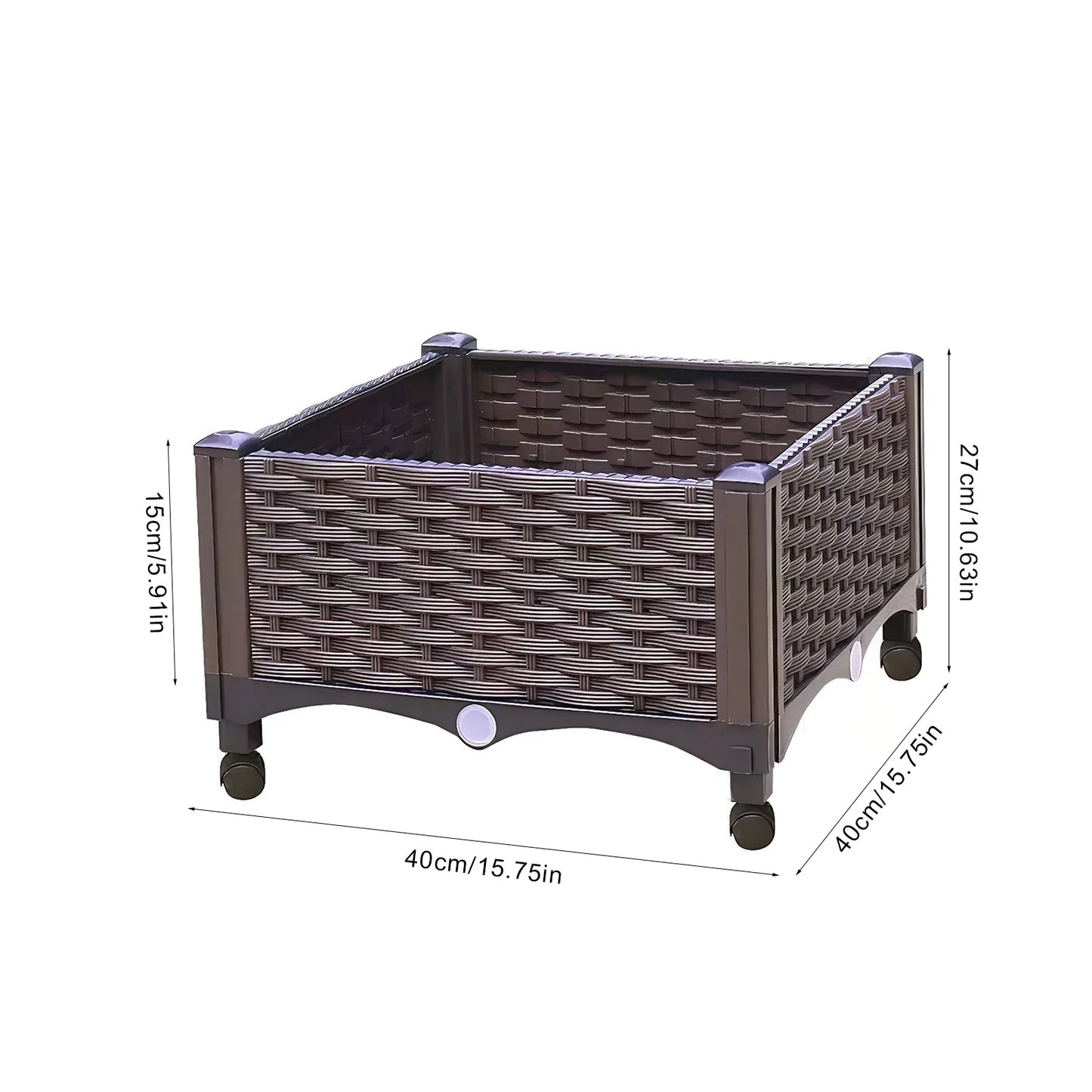 Elevated Garden Box with Drainage Plug Standing Planter Beds for Vegetables Flower
