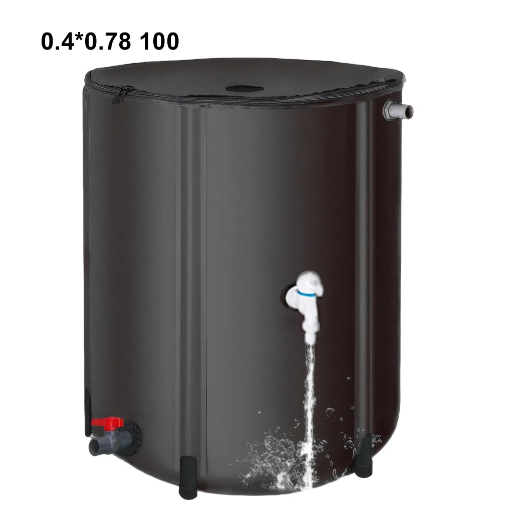 Rain Barrel Collapsible Rainwater Harvest Water Tank Garden Strong Pvc Foldable Collection Tank Container With Runoff Upgrade