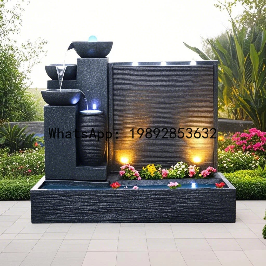 XL Outdoor Courtyard Fish Pond Fountain Terrace Turtle Pond Feng Shui Bowl European Style Wealth-Attracting Water Flow Ornament