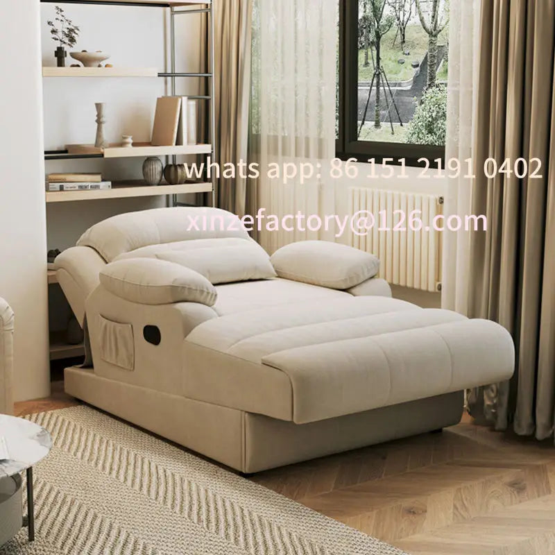 Customizable high-end electric sofa bed lazy concubine reclining chair home massage single sofa living room cat claw cloth