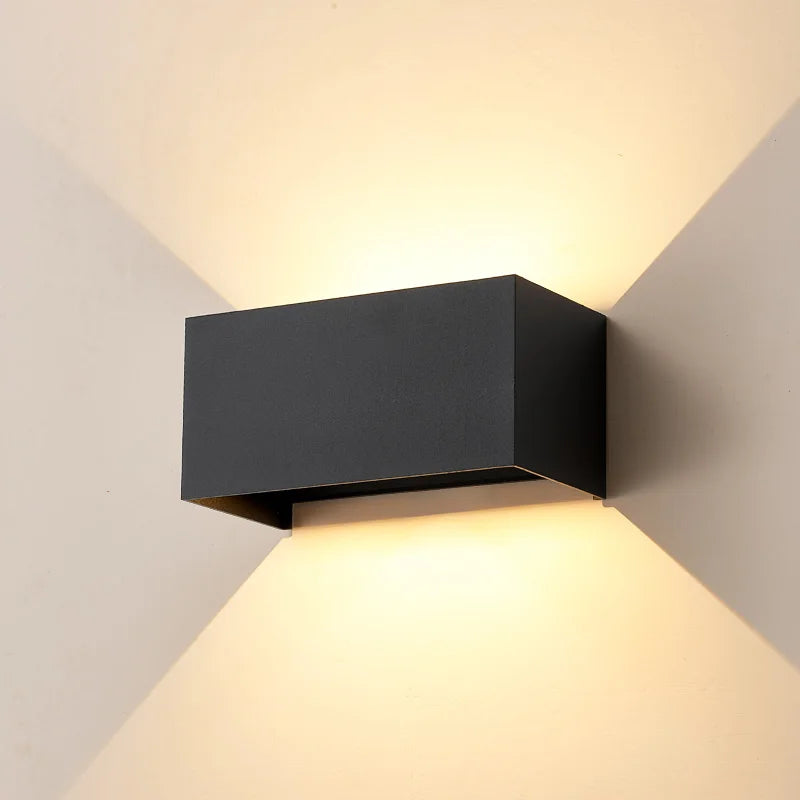 Aluminum LED Wall Lamp Outdoor Waterproof IP65 Interior Wall Light 12W24W Porch Garden Lights Living Room Street Stairs Lighting