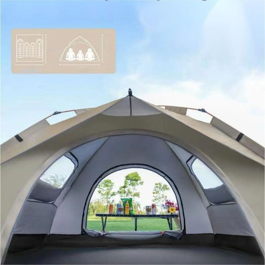 Outdoor Shelter Sunshade Self-Driving Travel Camping Tent Reactive Outdoor Camping Tent Two Doors and Two Windows