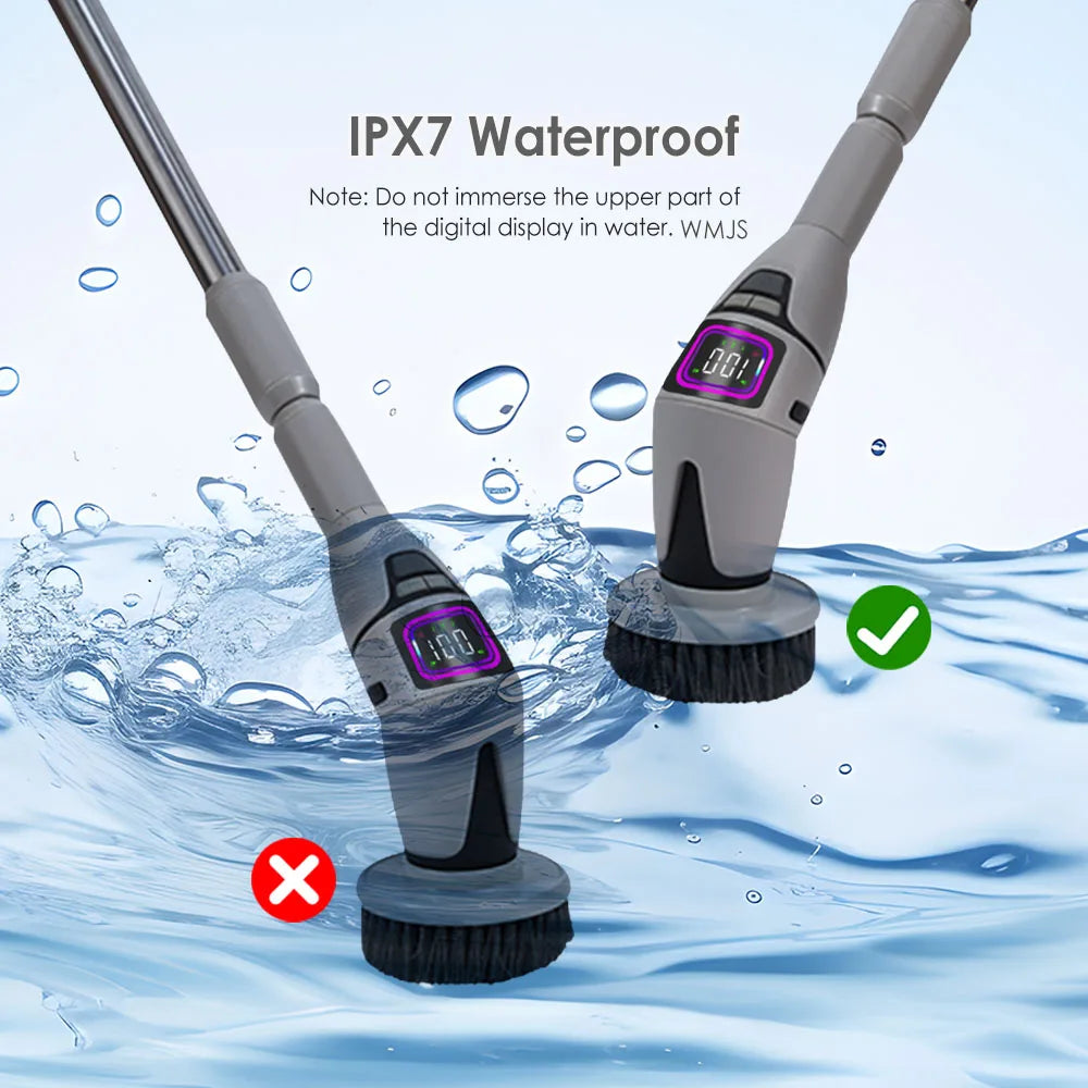 10-in-1 Multifunctional Electric Cleaning Brush Household Cleaning Brush Bathroom Cleaning Toilet Cleaning With LED Night Ligh