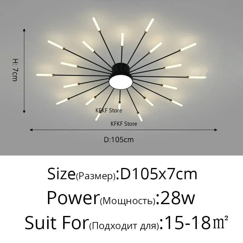 Modern LED Ceiling Lamp Luxury Household Living Dining Room Chandelier Home Decor Bedroom Pendant Light Kitchen Lustres Fixtures