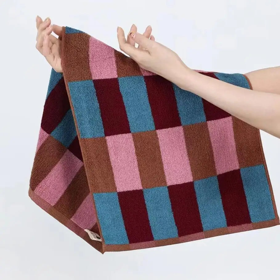 Retro Striped Cotton Towel Skin-Friendly Face Towel 70*140cm Bath Towels Soft Absorbent Face Towel Kitchen Towel