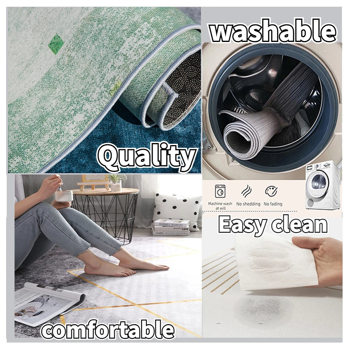 Carpets for Living Room Decoration Washable Floor Lounge Rug Large Area Rugs Bedroom Carpet Modern Home Living Room Decor Mat