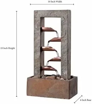 51008SLCOP Spillway Indoor Table Water Fountain, Slate and Copper