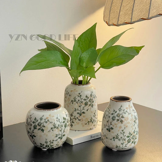 Design Ceramic Vases Flower Office Luxury  Modern Vases Plant Vintage Cute Rose Restaurant Nordic Home Decor Jarrones Lshp