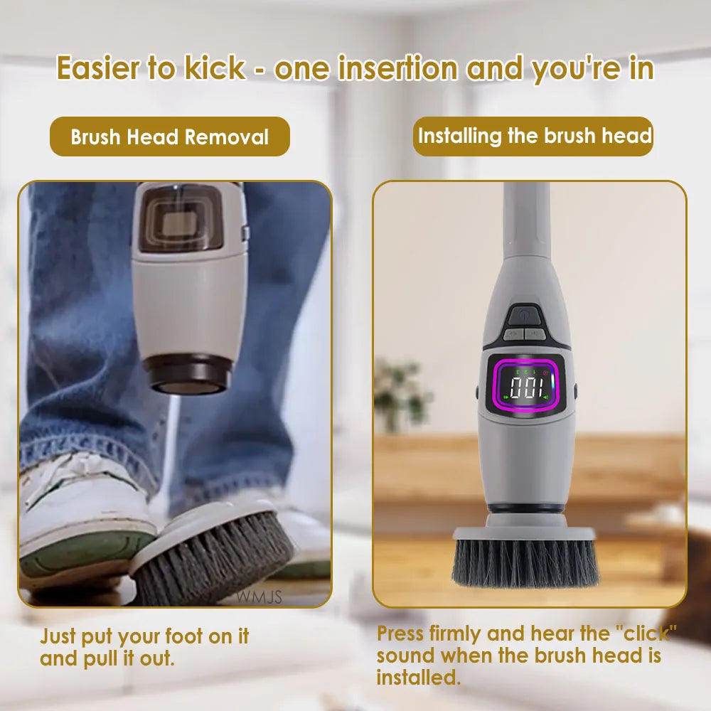 10-in-1 Multifunctional Electric Cleaning Brush Household Cleaning Brush Bathroom Cleaning Toilet Cleaning With LED Night Ligh