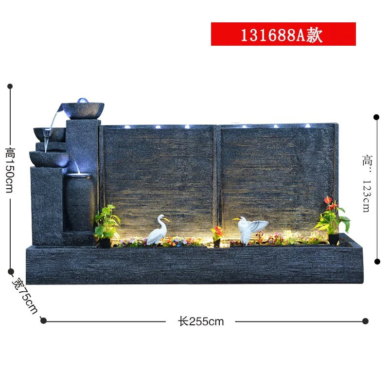 XL Outdoor Courtyard Fish Pond Fountain Terrace Turtle Pond Feng Shui Bowl European Style Wealth-Attracting Water Flow Ornament