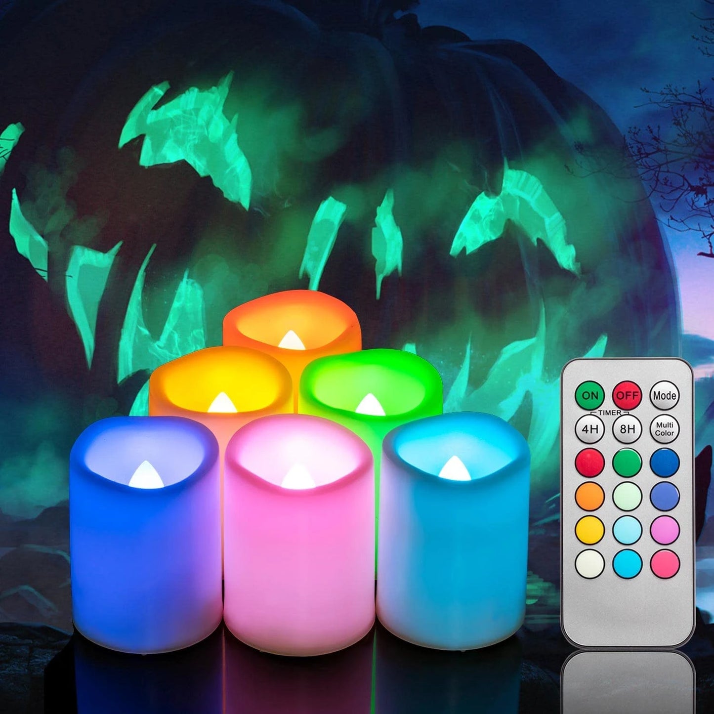 6Pcs Flameless Candles Rechargeable LED Candle Timer Remote Flickering Flames Wedding Candles Birthday Tealights for Home Decor