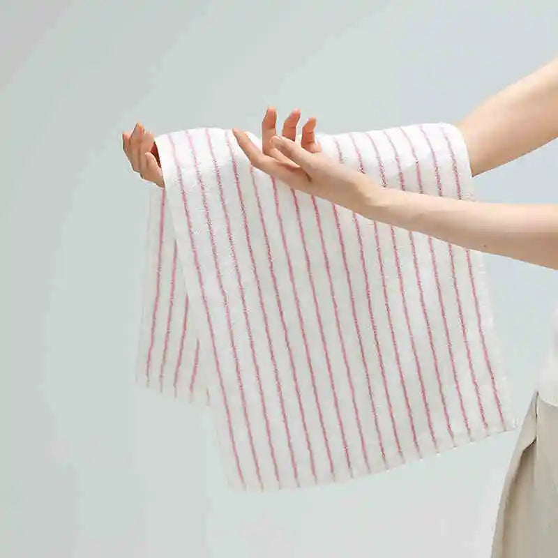 Retro Striped Cotton Towel Skin-Friendly Face Towel 70*140cm Bath Towels Soft Absorbent Face Towel Kitchen Towel